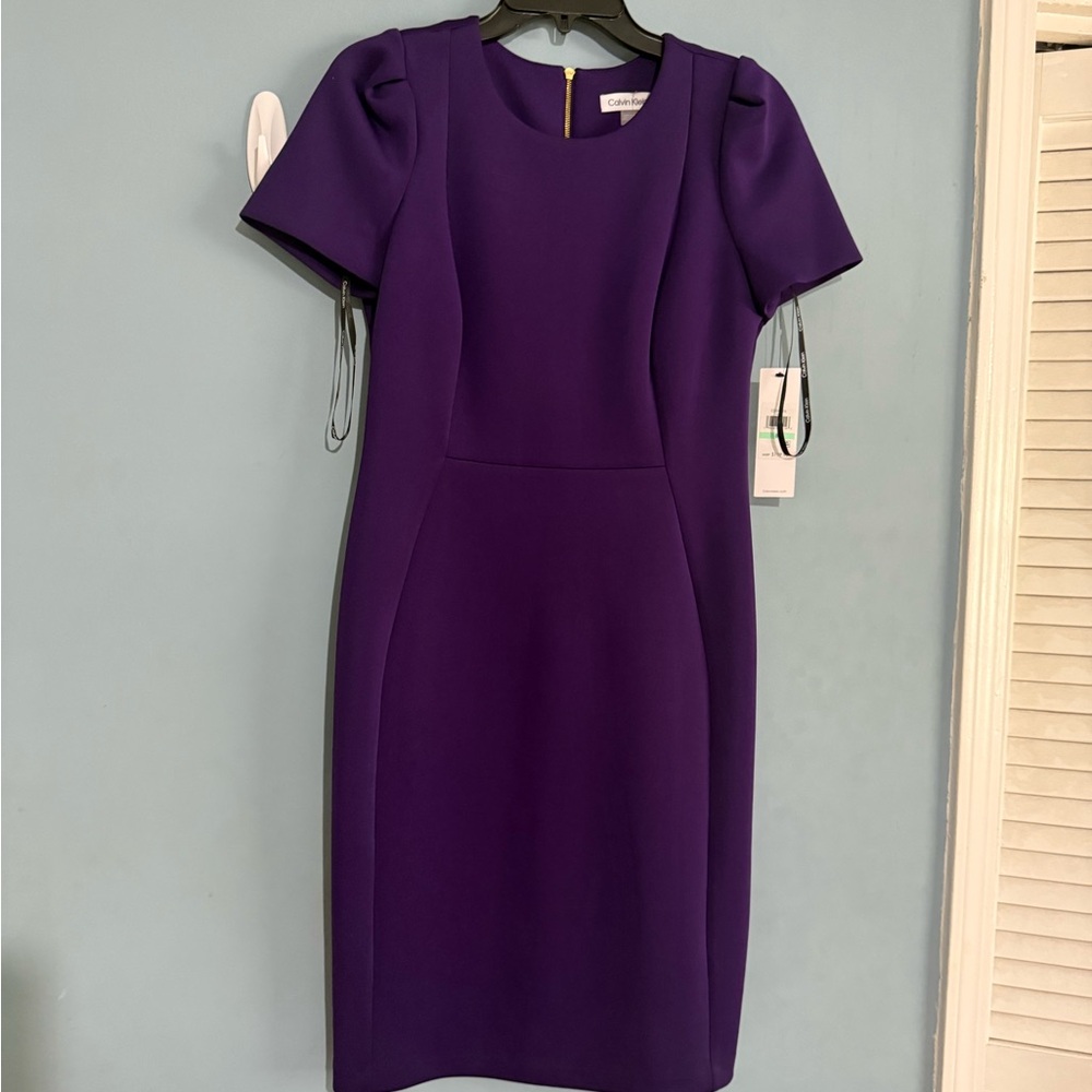 Calvin Klein Rich Purple Midi Dress